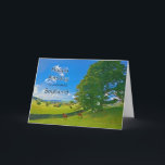 Para Boyfriend, una tarjeta de cumpleaños pastoral<br><div class="desc">Un cuadro tranquilo que muestra los campos de cultivo en el campo. Caballos y ovejas pastan tranquilamente bajo un árbol. el sol peca desde un cielo azul con nubes blancas onduladas. La imagen es del distrito de Lake en el Reino Unido. Copyright Norma Cornes</div>