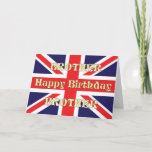 Para Brother, una tarjeta de cumpleaños con una ba<br><div class="desc">Una bandera de Union Jack es una gran carta para un padre que sirve a su país.</div>