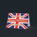 Para Brother, una tarjeta de cumpleaños con una ba<br><div class="desc">Una bandera de Union Jack es una gran carta para un padre que sirve a su país.</div>