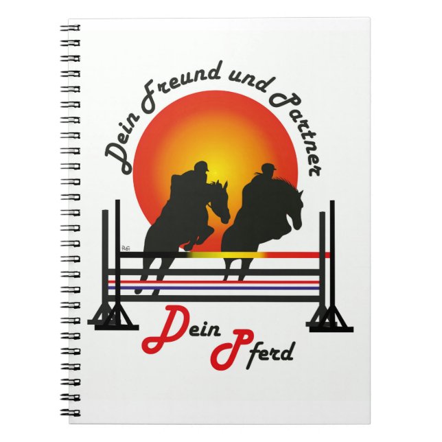 Para caballos y oporto de caballo amante libreta (Frente)