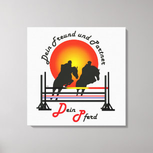 Para caballos y oporto de caballo amante lienzo