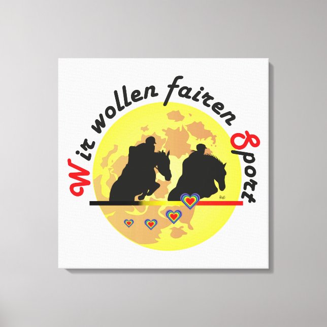 Para caballos y oporto de caballo amante lienzo (Anverso)