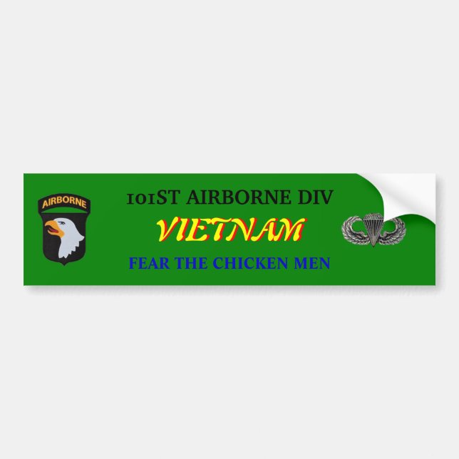 Para Coche 101ª pegatina de parachoques de Vietnam aerotransp (Frente)