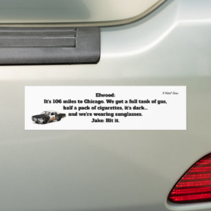 Para Coche 106 Miles A Chicago - Un Pegatina De MisterP