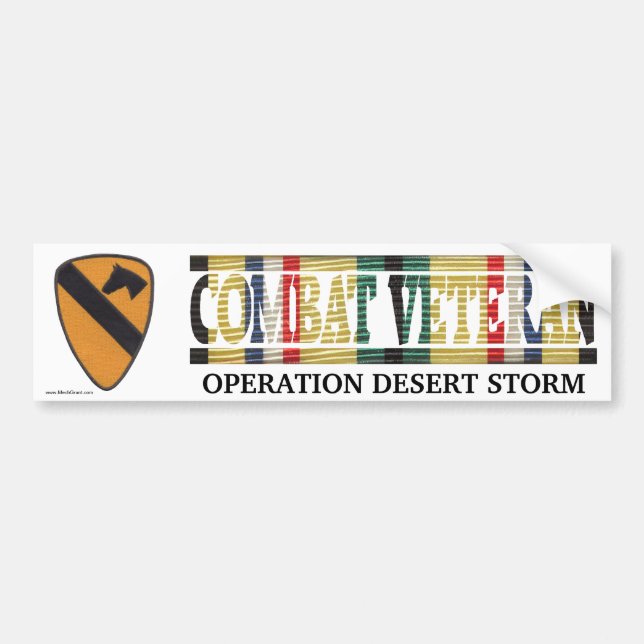 Para Coche 1er Div de Cavalry. Pegatina veterano de combate S (Frente)