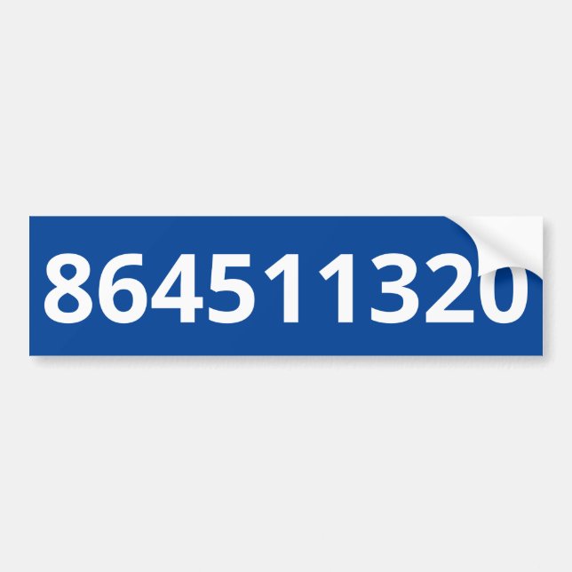 Para Coche 864511320 Pegatina del parachoques azul (Frente)