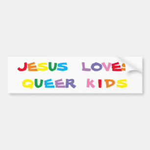 Para Coche A Jesús Le Encanta El Pegatina De Los Niños Queer