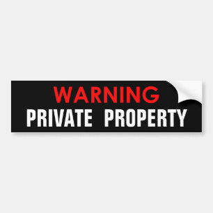 PARA COCHE ADVERTENCIA PROPIEDAD PRIVADA PEGATINA BRILLANTE