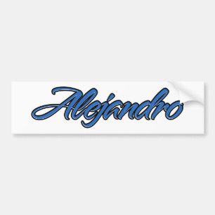 Para Coche Alejandro Nombre Pegatina azul Autoaufkleber