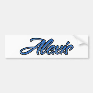 Para Coche Alexis Name blue Aufkleber Pegatina Autoaufkleber