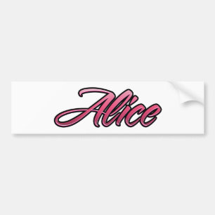 Para Coche Alice, Pegatina Aufkleber rosa descolorido