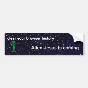 Para Coche Alien Jesus viene pegatina del parachoques
