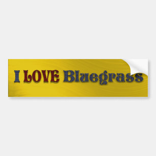 PARA COCHE AMO AL PEGATINA DE BLUEGRASS-BUMPER