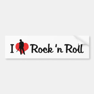 Para Coche Amo el pegatina del parachoques rock 'n Roll