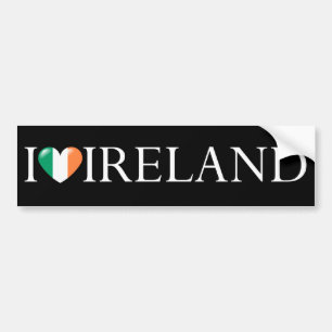 Para Coche "Amo pegatina de Irlanda"