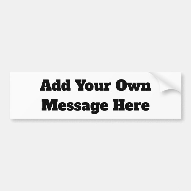 Para Coche Añadir su mensaje a esta pegatina de parachoques (Frente)