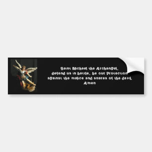 Para Coche Ángel Saint Michael y pegatina del parachoques de