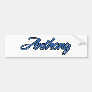 Para Coche Anthony Name blue Aufkleber Pegatina Autoaufkleber