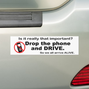 Para Coche Antiteléfono celular y pegatina de parachoques de 