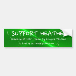 Para Coche Apoyo a Heather, Víctima de la Guerra Pegatina par