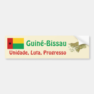 Para Coche Bandera de Guinea-Bissau + pegatina de parachoques