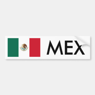 Para Coche Bandera de México y pegatina de parachoques MEX