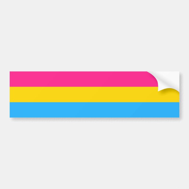 Para Coche Bandera de Pansexualidad Pegatina del parachoques (Frente)