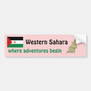 Para Coche Bandera del Sahara Occidental + pegatina de parach