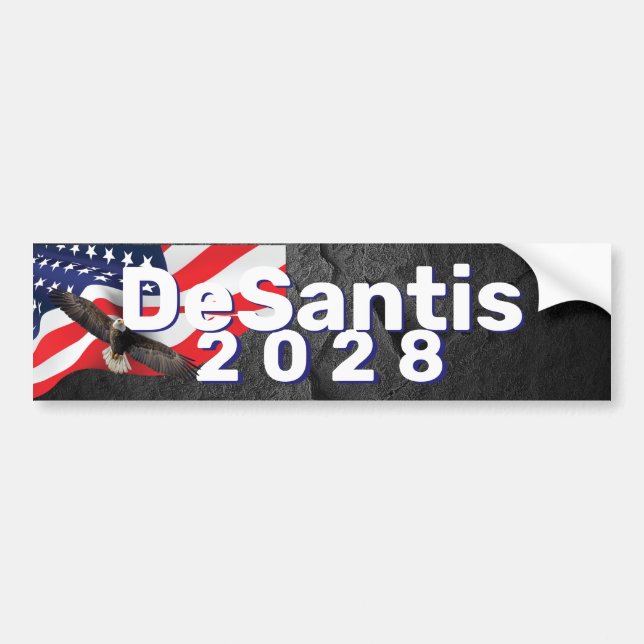 Para Coche Bandera DeSantis 2028 con pegatina de parachoques  (Frente)