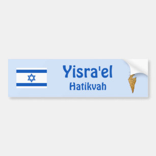 Para Coche Bandera israelí + pegatina de parachoques de mapa
