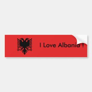 Para Coche Bandera pegatina de Albania
