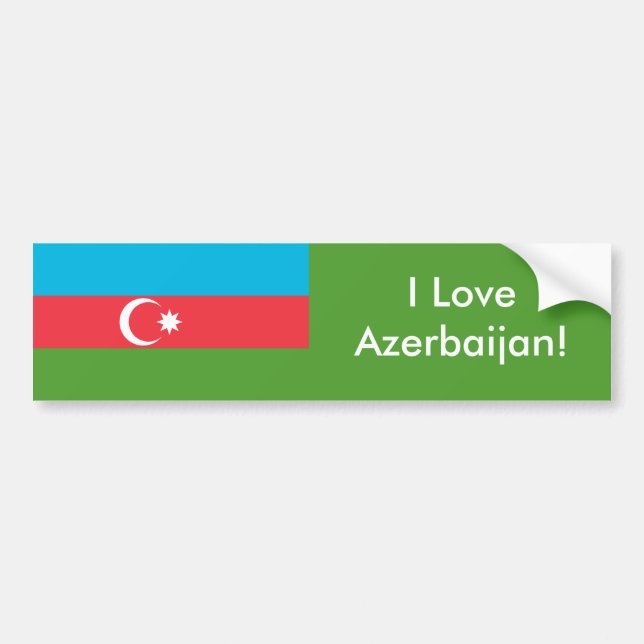Para Coche Bandera pegatina de Azerbaiyán (Frente)