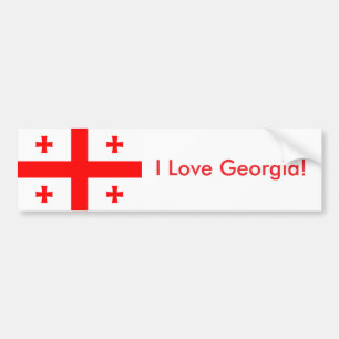 Para Coche Bandera pegatina de Georgia