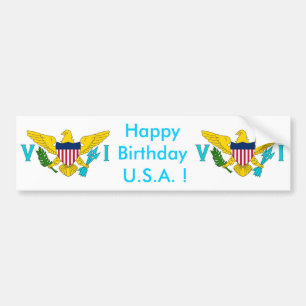 Para Coche Bandera pegatina de las Islas Vírgenes - Estados U