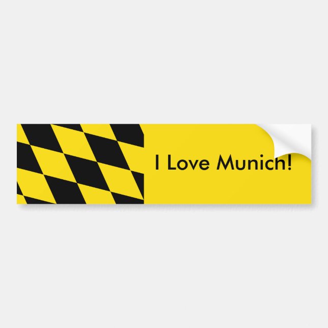 Para Coche Bandera pegatina de Múnich, Alemania (Frente)