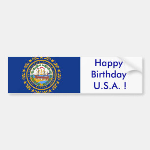 Para Coche Bandera pegatina de New Hampshire