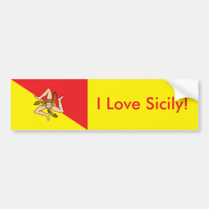 Para Coche Bandera pegatina de Sicilia