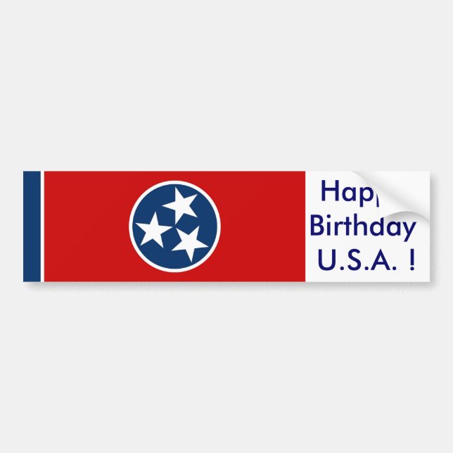 Para Coche Bandera pegatina de Tennessee (Frente)