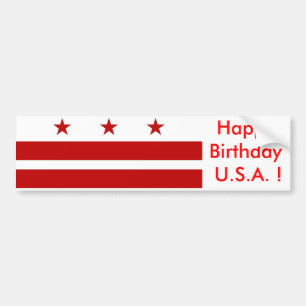 Para Coche Bandera pegatina de Washington DC