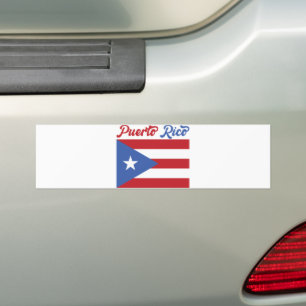 Para Coche Bandera única de Puerto Rico pegatina de parachoqu