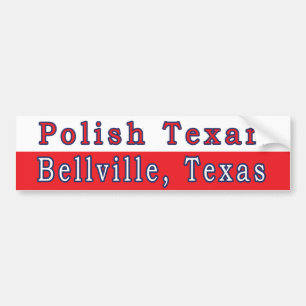 Para Coche Bellville, pegatina del parachoques texano polaco