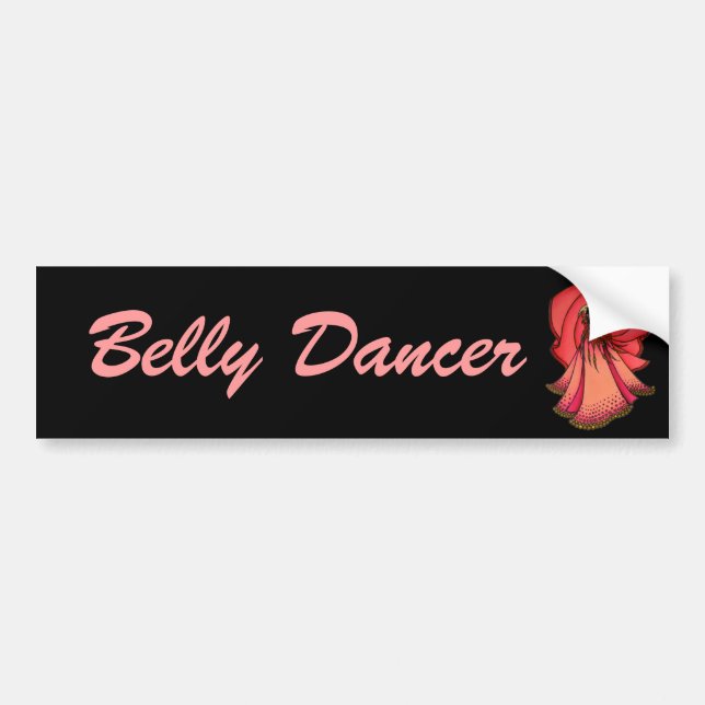 Para Coche Belly Rosa de San Valentín bailarina pegatina (Frente)