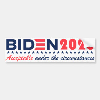 Para Coche Biden20-Aceptable bajo las circunstancias Pegatina
