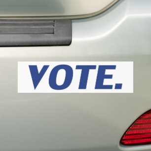 Para Coche blanco azul de voto - pegatina parachoques de coch