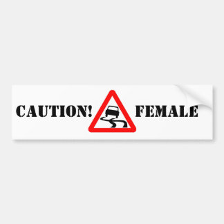 Para Coche ¡broma, PRECAUCIÓN! Pegatina DE SEXO FEMENINO