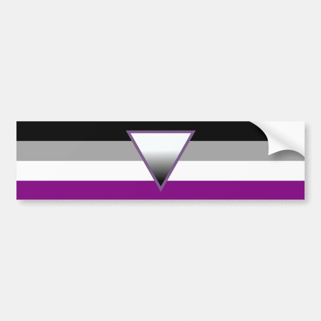 Para Coche Camiseta de orgullo asexual Pegatina (Frente)
