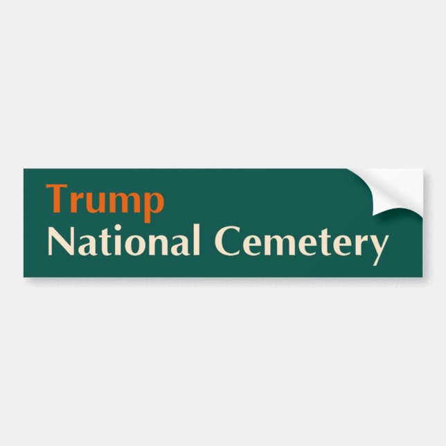 Para Coche Cementerio nacional Trump 1 Pegatina (Frente)