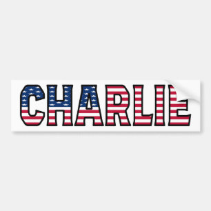 Para Coche Charlie Name Vorname USA Aufkleber Pegatina Auto