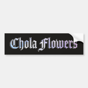 Para Coche Chola Flowers   Pegatina rectangular