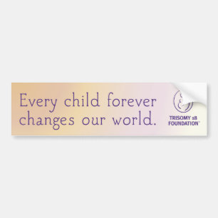 Para Coche Cita de la fundación del Trisomy 18 - pegatina